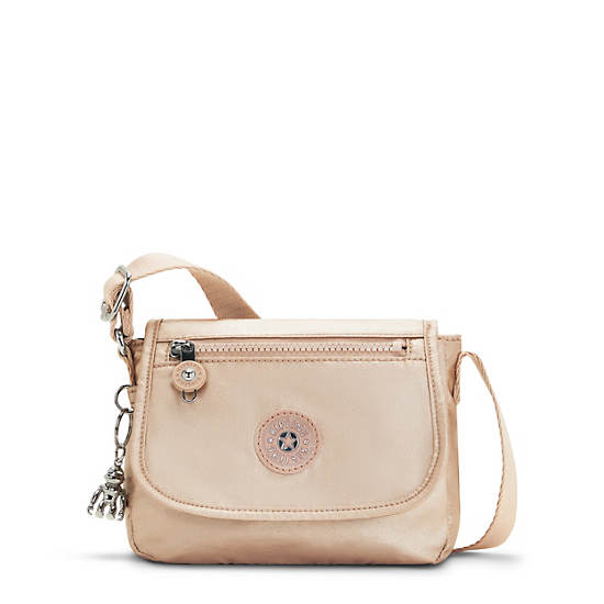 Bolsos Mini Kipling Sabian Metallic Crossbody Dorados | MX 1349QM